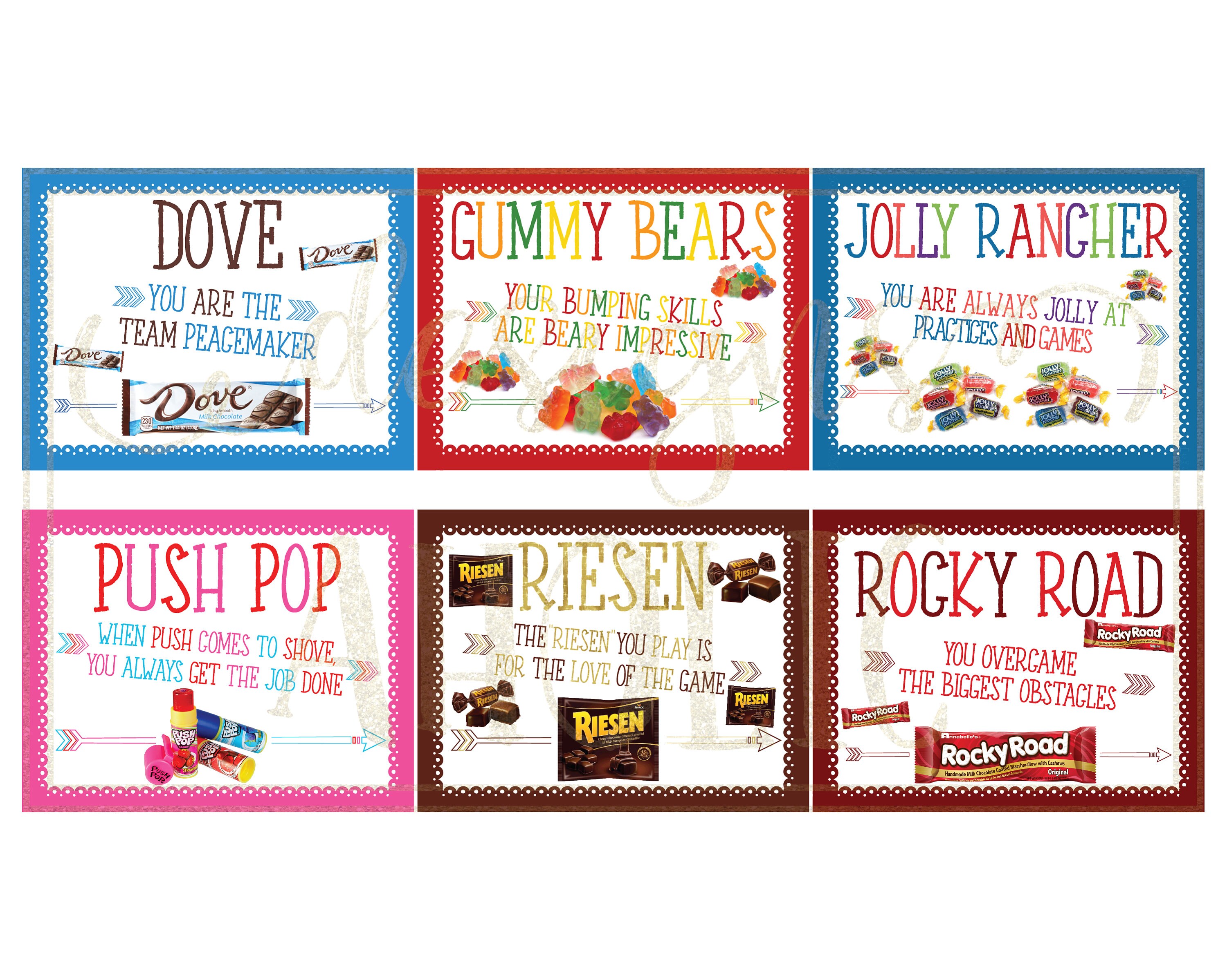 38 Volleyball Team Candy Bar Award Certificates Volleyball Etsy