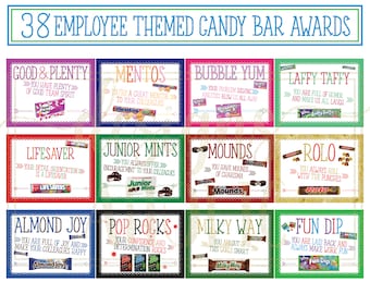 38 Employee Candy Bar Awards Candy Bar Award Certificates - Etsy 38 Employee Candy Bar Awards Candy Bar Award Certificates - Etsy