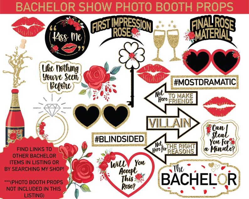 The Bachelor TV Show Watch Party Printables Bachelor Show - Etsy