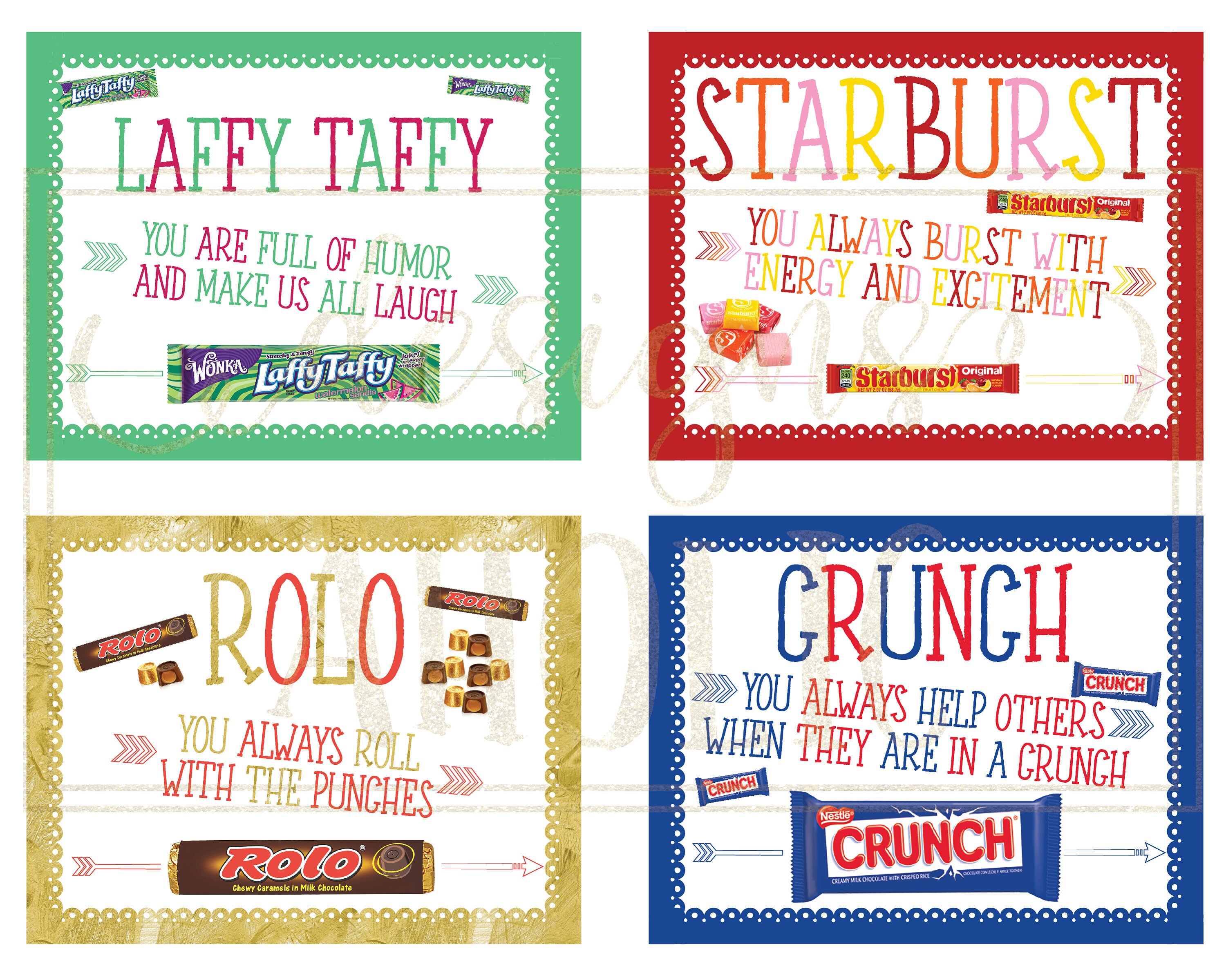 25 Individual Candy Bar Awards Candy Bar Award Certificates Etsy