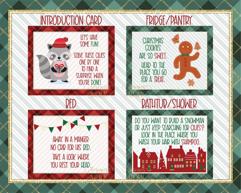 Indoor Christmas Treasure Hunt Indoor Christmas Scavenger Hunt Christmas Printables Christmas Gift Tags Kids Christmas Activity image 2