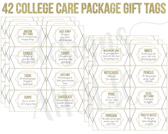 College Care Paket Geschenkanhänger Printables - College Survival Kit Geschenkanhänger - College Student Survival Kit - College Student Care Paket