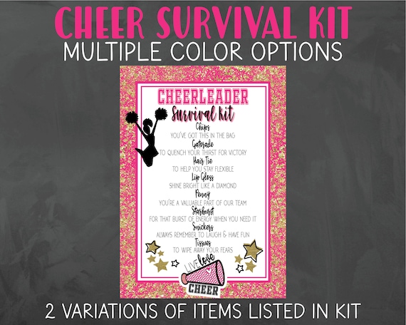 Cheerleader Survival Kit - Cheerleading Competition Survival Kit - Cheer Survival Kit - Cheerleader Gift - Cheer Gifts - Cheer Team Gift