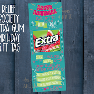 LDS Relief Society Birthday Gift - LDS Relief Society Birthday Gift Tag - Relief Society Gifts - Relief Society Birthday Gift