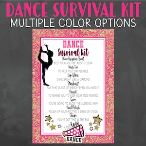 Dance Survival Kit - Dance Competition Survival Kit - Dancer Survival Kit - Dance Gift - Dancing Gifts - Dance Team Gift - Dance Gift Tag