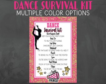 Dance Survival Kit - Dance Competition Survival Kit - Dancer Survival Kit - Dance Gift - Dancing Gifts - Dance Team Gift - Dance Gift Tag