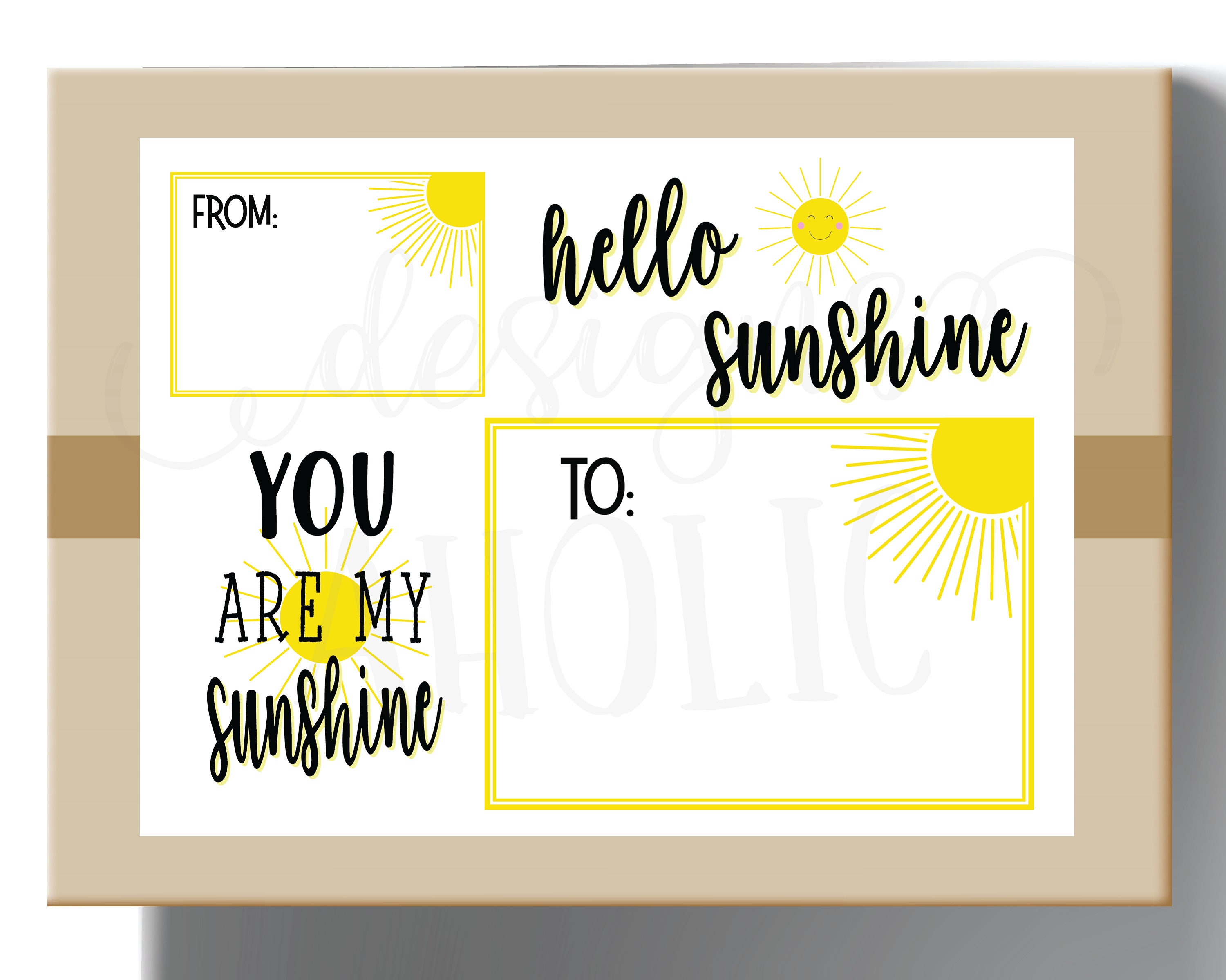 Sunshine Care Package Bundle, Sunshine Box Printables, Address Label ...