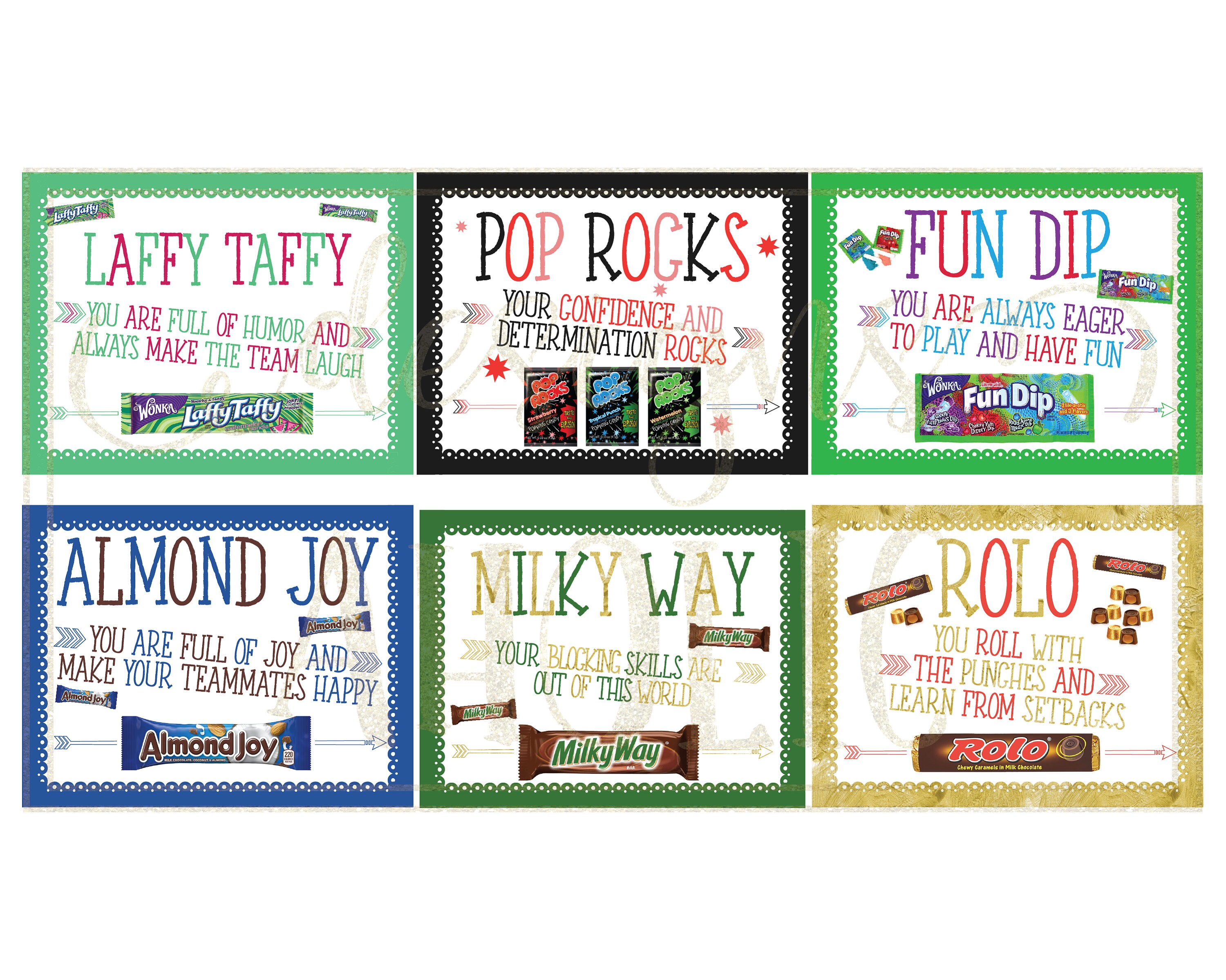38 Volleyball Team Candy Bar Award Certificates Volleyball Etsy