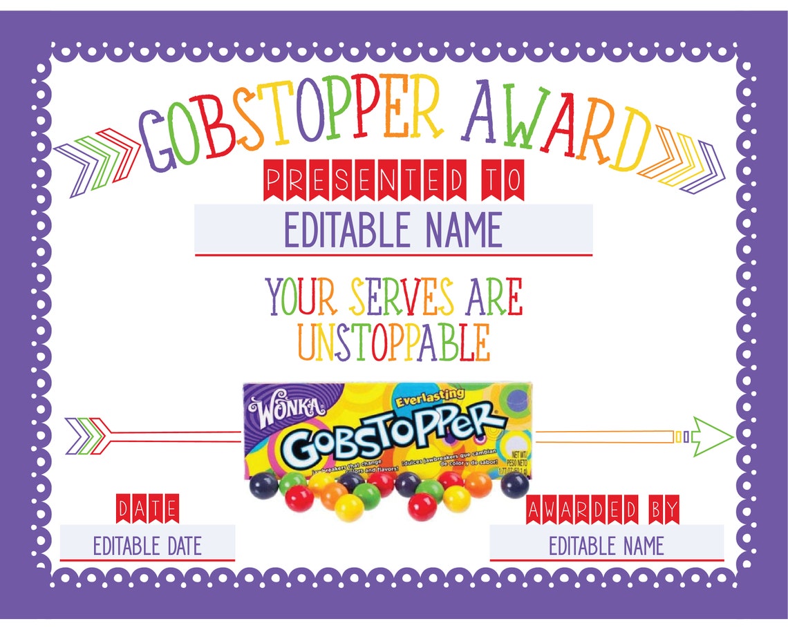 38 Volleyball Candy Bar Award Certificates Volleyball Candy Etsy