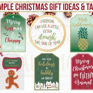 Christmas Gift Tags - Neighbor Gift - Friend Gift - Teacher Gift - Inexpensive Gift - Punny Christmas Gift Tags - Christmas Gift Ideas