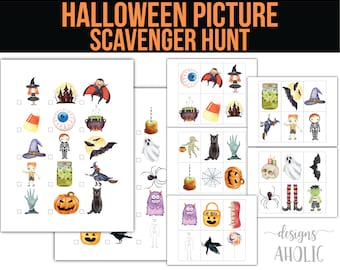 Toddler Picture Halloween Scavenger Hunt - Toddler Halloween Picture Scavenger Hunt - Toddler Halloween Game - Toddler Halloween Activity