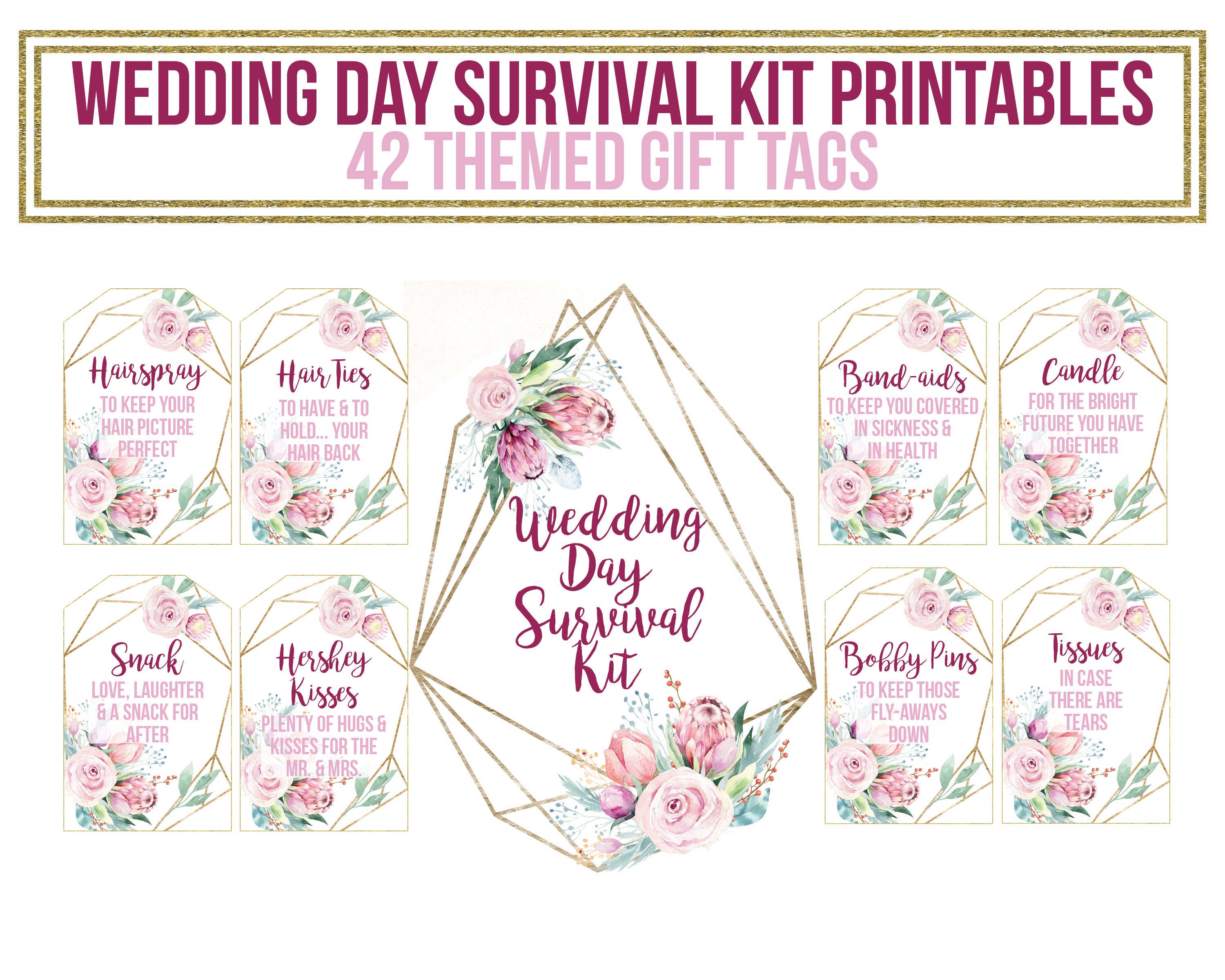 Personalized Bridal Bathroom Emergency Kit - Wedding day Essentials –  Craftingisadreamjob