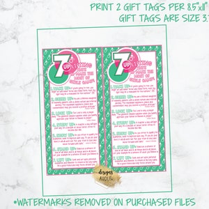 LDS Girls Camp Gift Tag - LDS Girls Camp Pillow Treat - 7up Printable ...