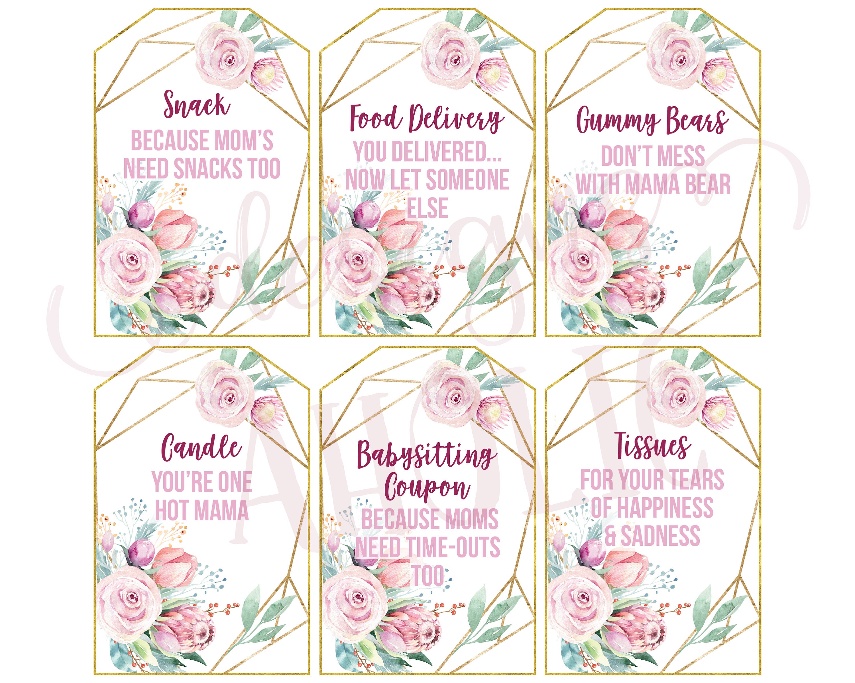 New Mom Survival Kit Printables New Mom Survival Gift Basket | Etsy