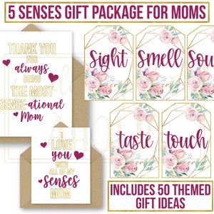 5 Senses Gift Tags & Card. Five Senses Birthday Gift. Instant Download  Printable. for Him, Her, Husband, Wife, Spouse. Romantic Gift Idea. 