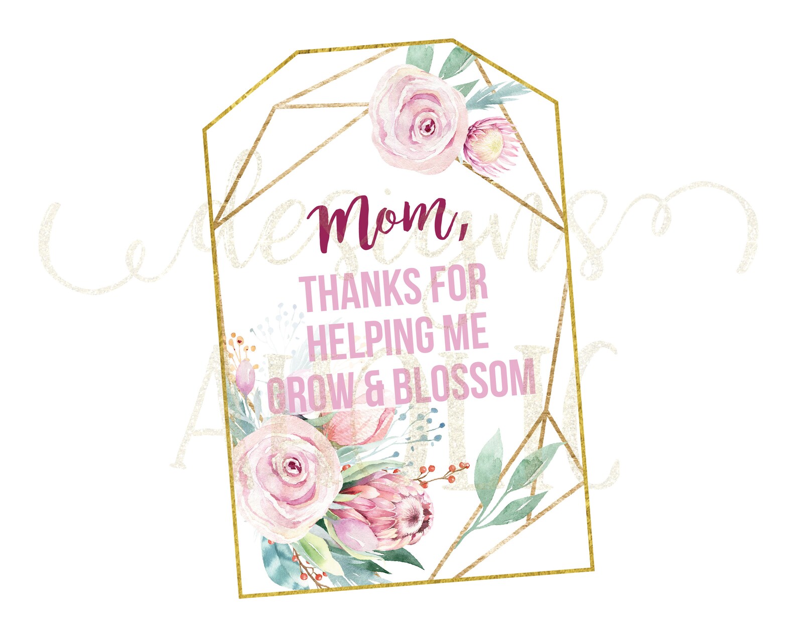 Plant Themed Gift Tags for Mom Mother's Day Gift Tags Etsy