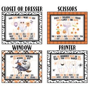 NEW Indoor Halloween Treasure Hunt Halloween Scavenger Hunt Clues NEW Indoor Halloween Treasure Hunt Halloween Scavenger Hunt Clues