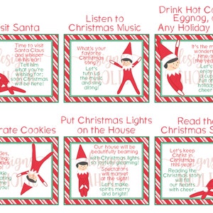 Elf Christmas Advent Activity Cards Christmas Advent - Etsy