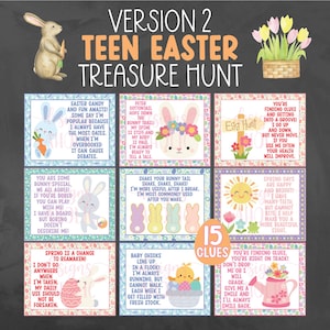 NEW Teen Easter Treasure Hunt - Version 2 Teen Easter Treasure Hunt - Difficult Teen Easter Treasure Hunt - Teen Easter Scavenger Hunt
