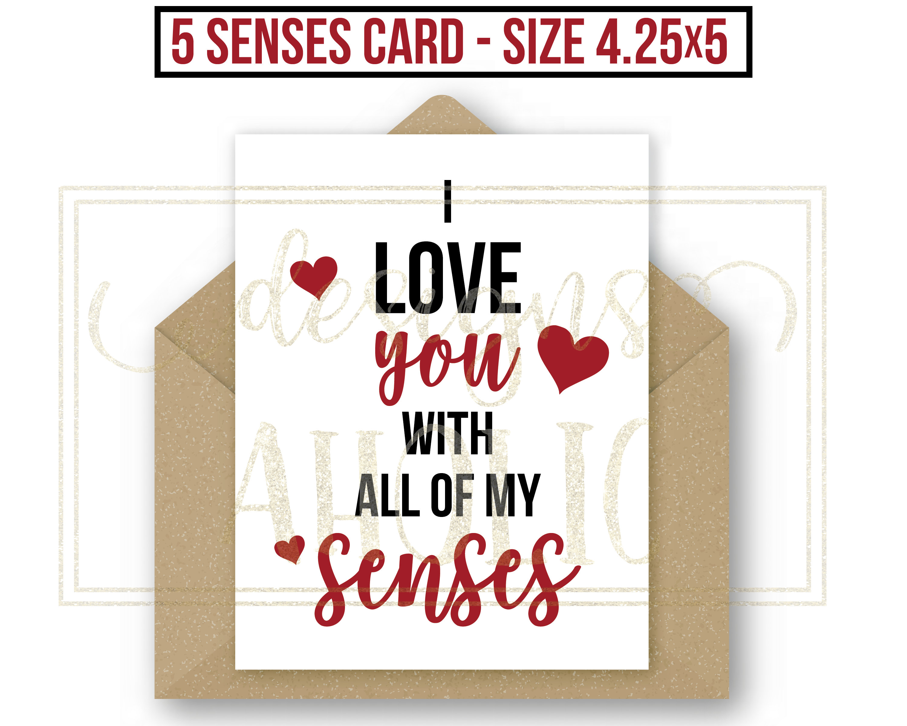 5 Senses Gift Tags, Cards & Ideas Gift for Boyfriend, Girlfriend, Husband  or Wife Valentine's Gift Birthday Gift Anniversary Gift 