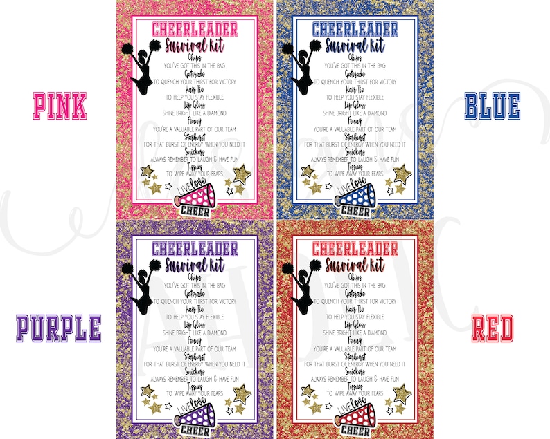 Cheerleader Survival Kit - Cheerleading Competition Survival Kit - Cheer Survival Kit - Cheerleader Gift - Cheer Gifts - Cheer Team Gift image 2