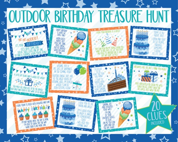 Outdoor Birthday Treasure Hunt Clues Outdoor Birthday Scavenger