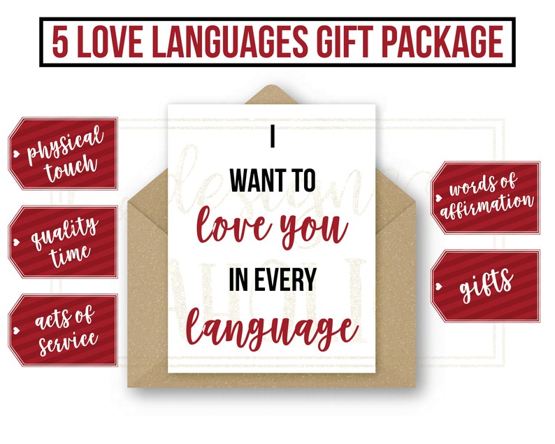 5 Love Languages Gift Package 5 Love Languages Gift Tags Etsy