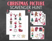 Picture Christmas Scavenger Hunt - Toddler Christmas Picture Scavenger Hunt - Kids Christmas Game - Toddler Printable Christmas Activity