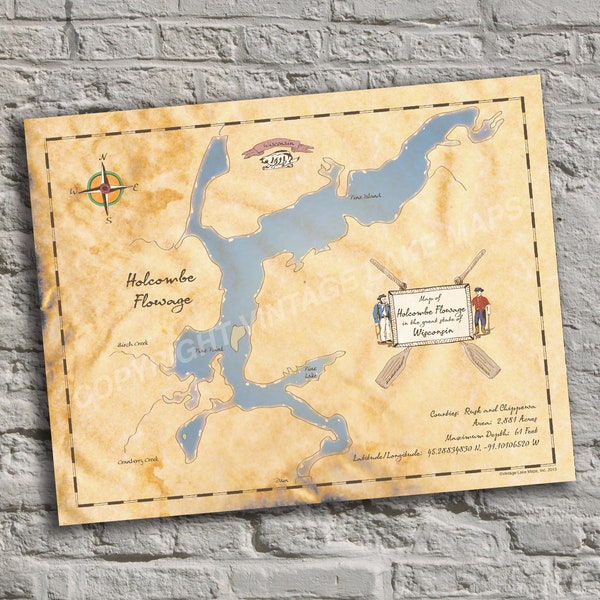 Flowage Map Etsy