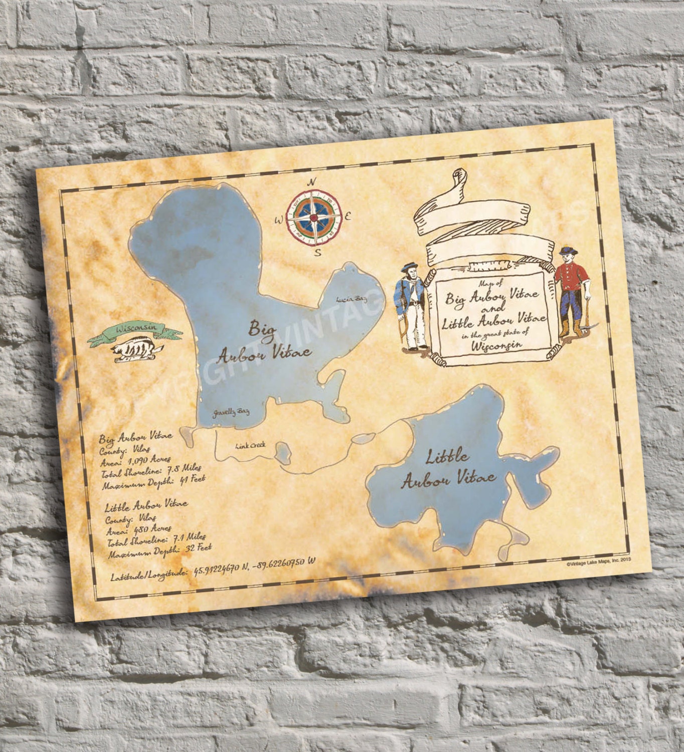 Big Arbor Vitae Lake Map Big Arbor Vitae Lake Wisconsin. Vintage-Inspired Lake Map | Etsy Big Arbor Vitae Lake Map Big Arbor Vitae Lake Wisconsin. Vintage-Inspired Lake Map | Etsy