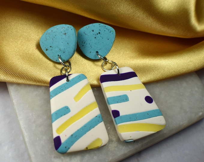 Statement Abstract Art Clay Earrings