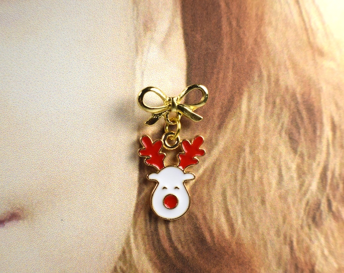 Kid's Christmas Earrings, Gingerbread, Snowman, Rudolph Red Nose Reindeer, Holiday Charm Earrings