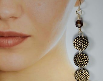 Boho Leather Earrings, Geometric Earrings, Animal Pattern Leather, Unique Earrings, Leather Jewelry