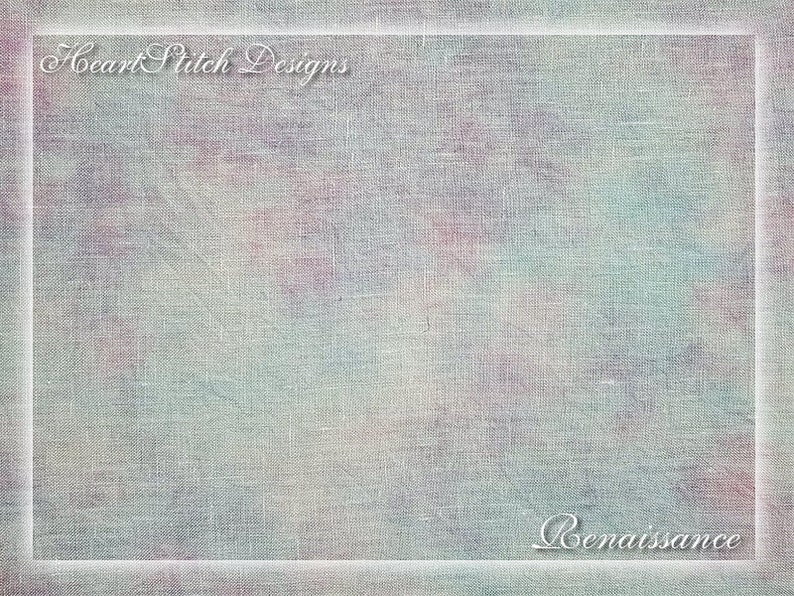 Renaissance hand dyed linen/aida/evenweave image 1