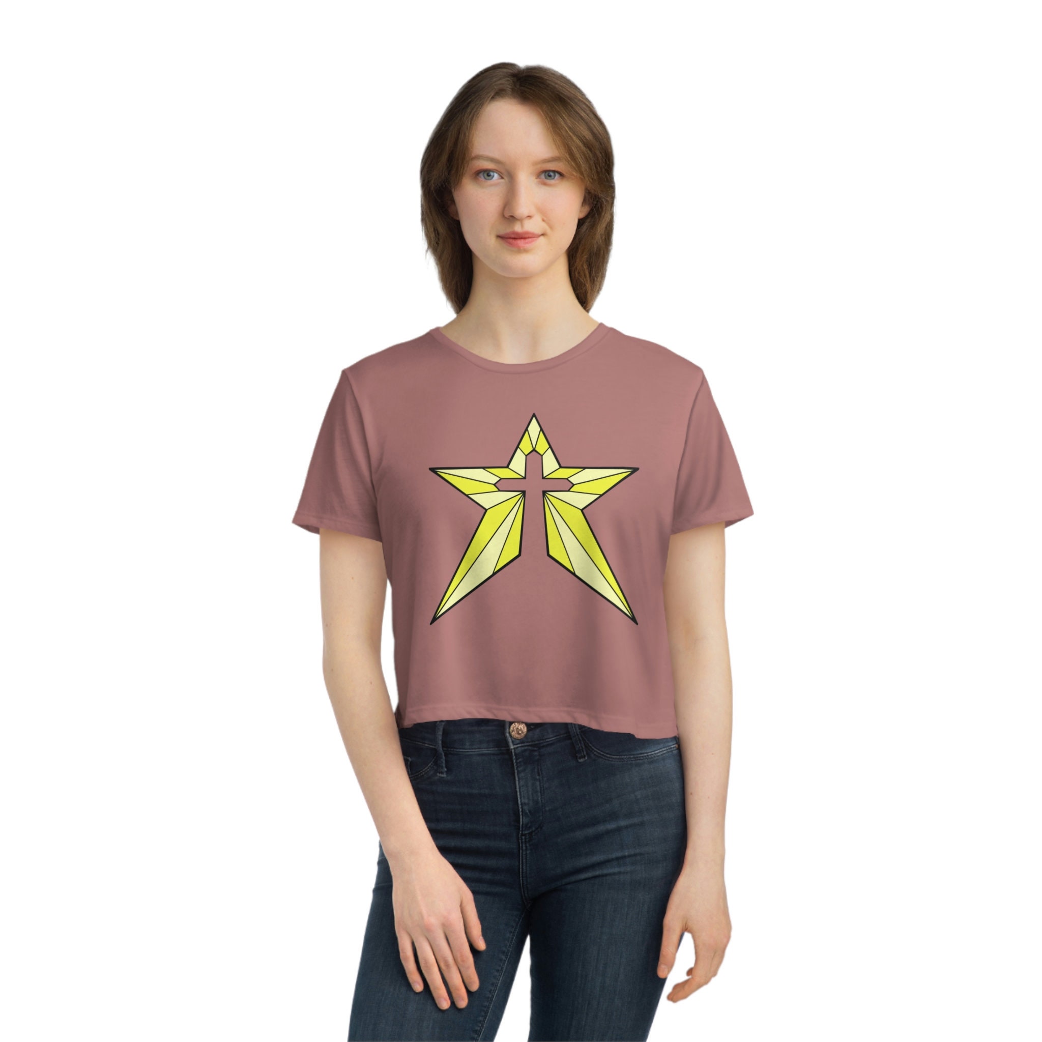 Star Cross Women's Flowy Cropped Tee - Etsy