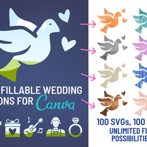Wedding Icons | Wedding Clipart | Canva Frames | Wedding Highlight | Wedding Timeline | Wedding Itinerary | Wedding Timeline Template