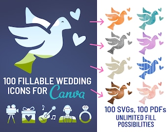 Wedding Icons | Wedding Clipart | Canva Frames | Wedding Highlight | Wedding Timeline | Wedding Itinerary | Wedding Timeline Template
