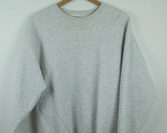 HOLES STAINS Vintage Pullover Crewneck Sweatshirt M L 44" Heathered Worn Skate Light