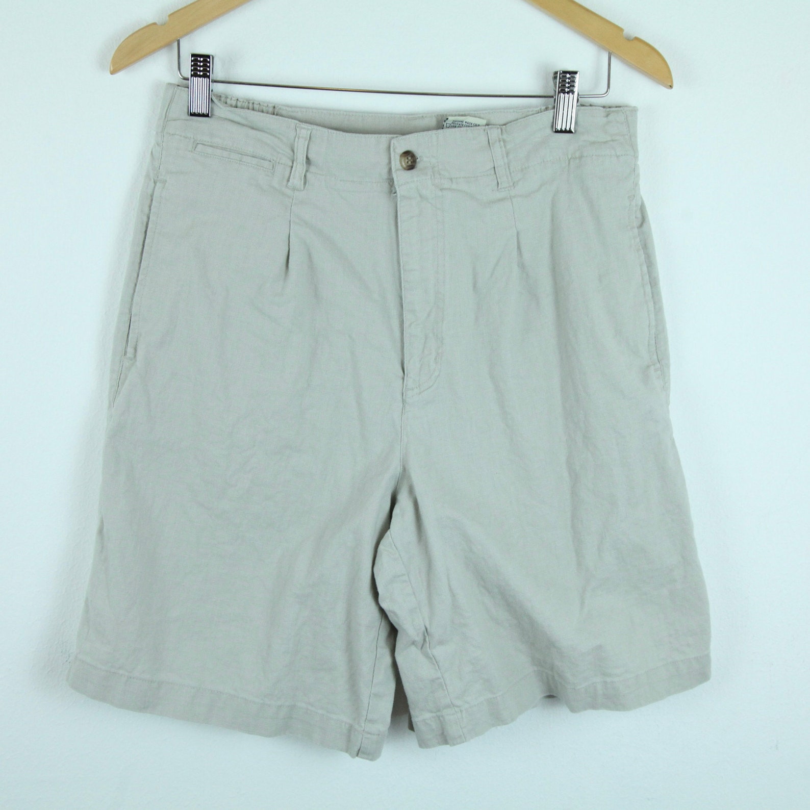 Vintage 90s White Stag Linen Cotton Blend Shorts M 10 Bermuda - Etsy