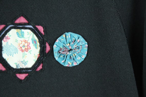 Vintage Handmade Patchwork Sweatshirt Granny Shor… - image 2