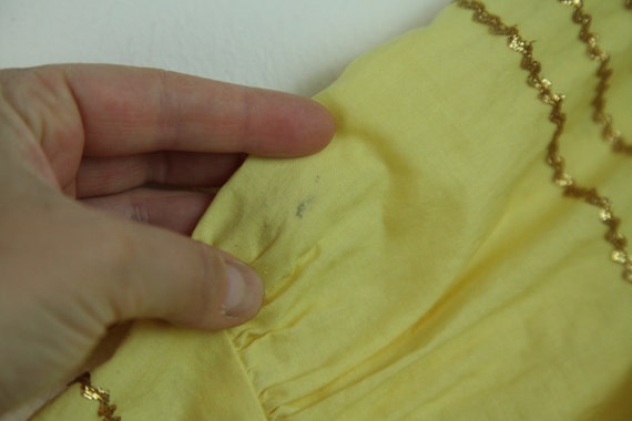 Vintage 50s Yellow Patio Skirt Southwest Ric Rac … - image 9
