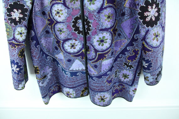 Heavily Embroidered Cotton Jacket Indian Ethnic L… - image 3