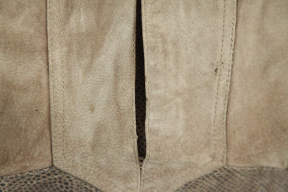 Vintage 80s Brown Leather Jacket Crop Dolman Slee… - image 7