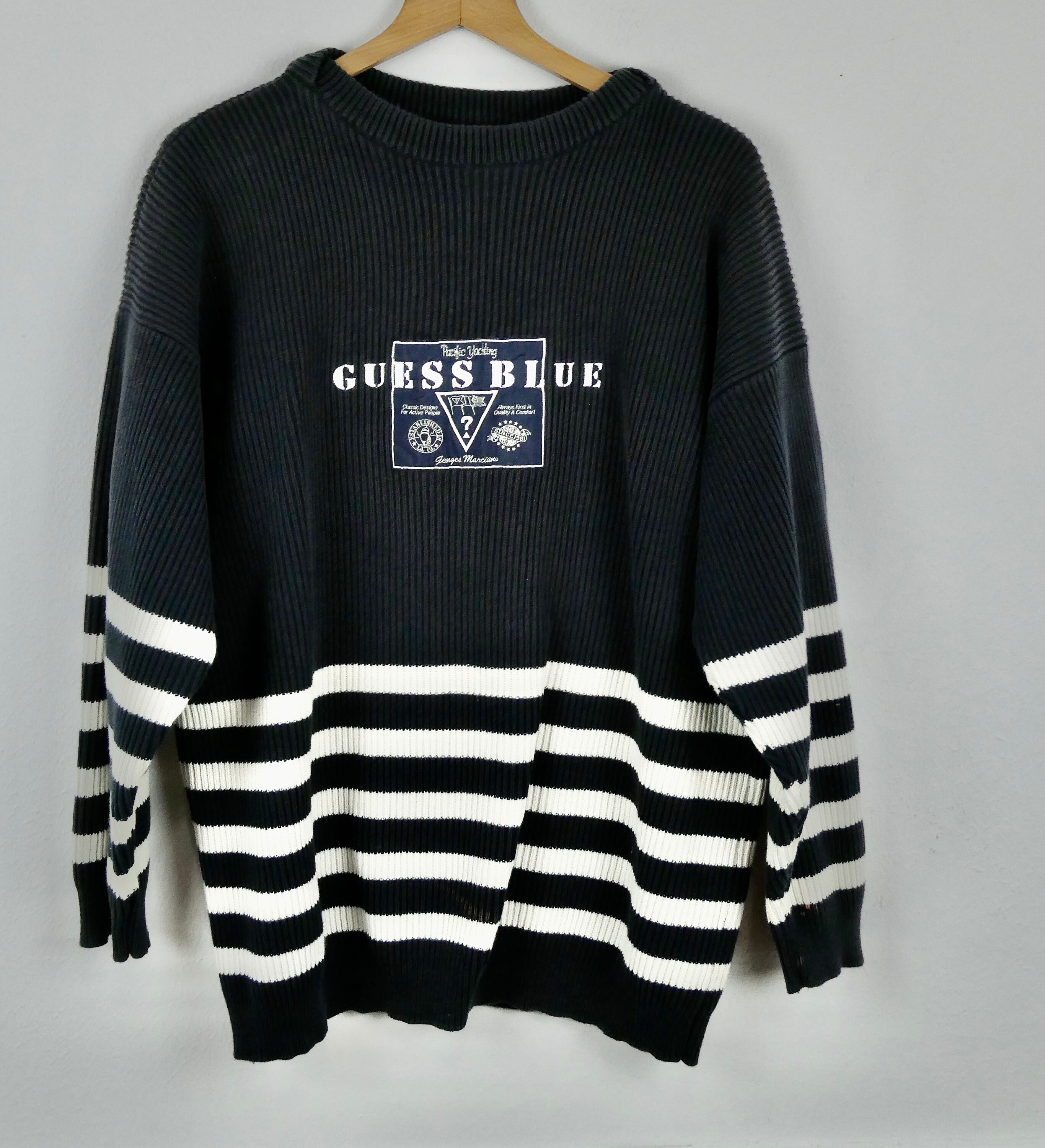 Guess sweater striped outlet