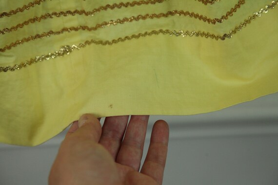 Vintage 50s Yellow Patio Skirt Southwest Ric Rac … - image 7