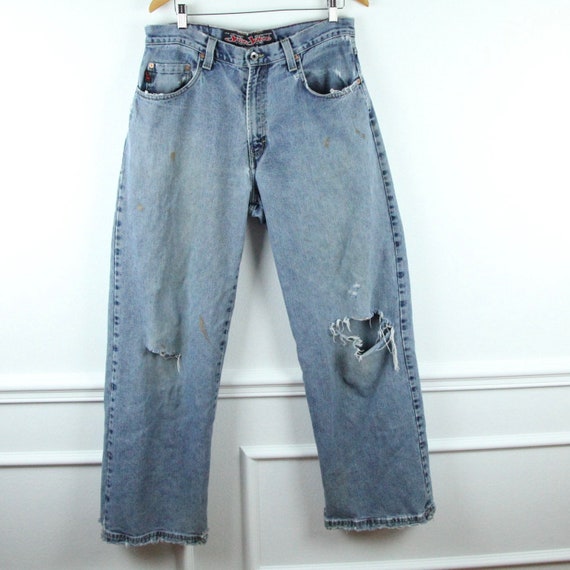 DISTRESSED 90s JNCO Jeans Wide Leg Baggy Skater De