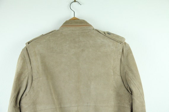 WEAR Vintage 70s 80s Peter England Tan Suede Bomb… - image 8