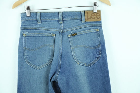 FADED Vintage 70s 80s Mens Lee Jeans Straight Leg… - image 9