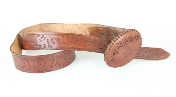 NO HOLES Vintage Hand Tooled Leather Custom Weste… - image 7