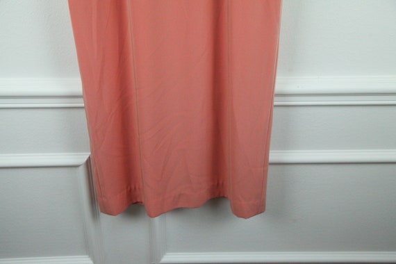 Vintage Handmade Peach Rhinestone Sheath Dress Wi… - image 3